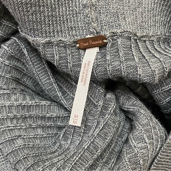 Free People OB962007 Color Block Knit MIDI Skirt with Side Slit Size M - Picture 6 of 9